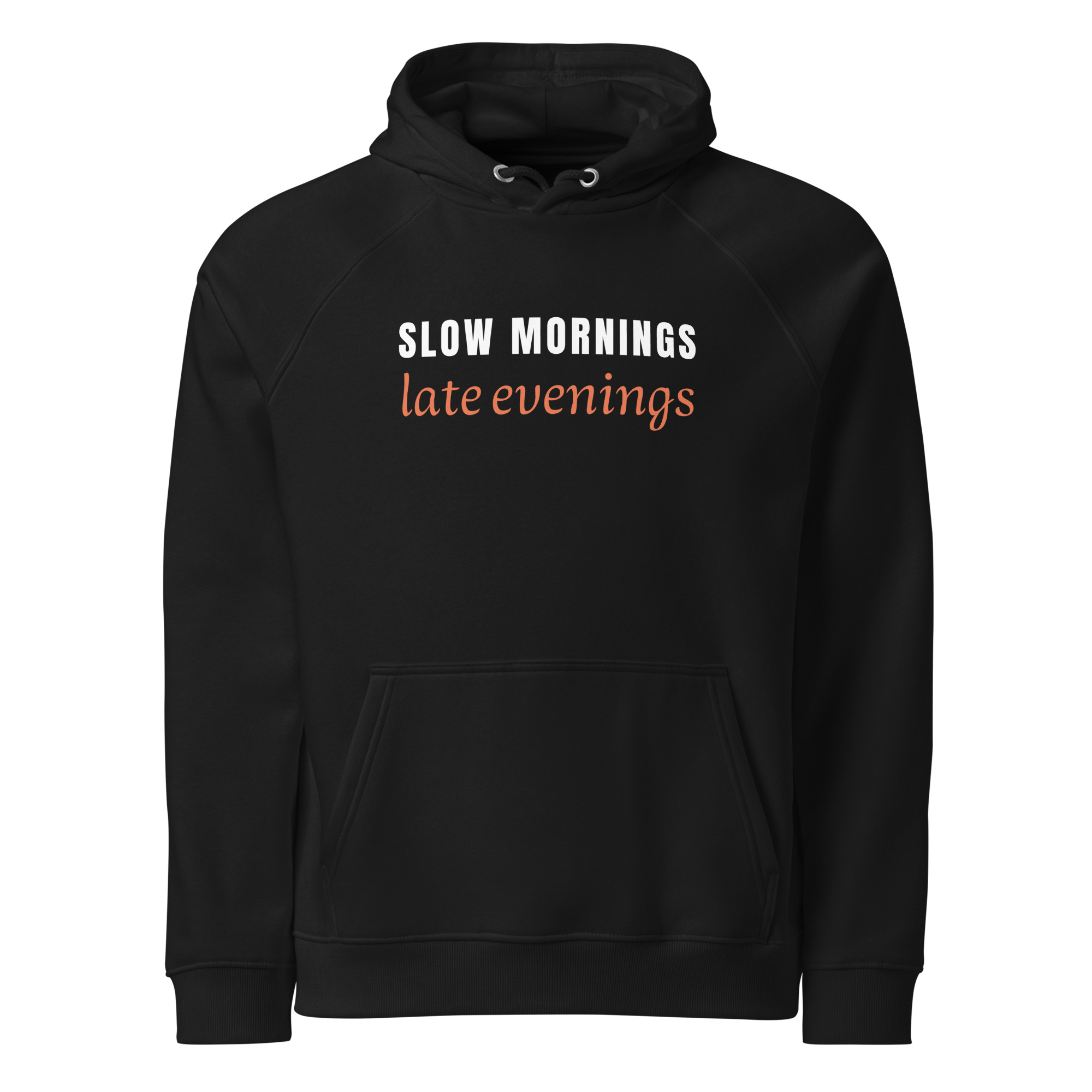 Unisex eco raglan hoodie | Slow mornings - Image 2
